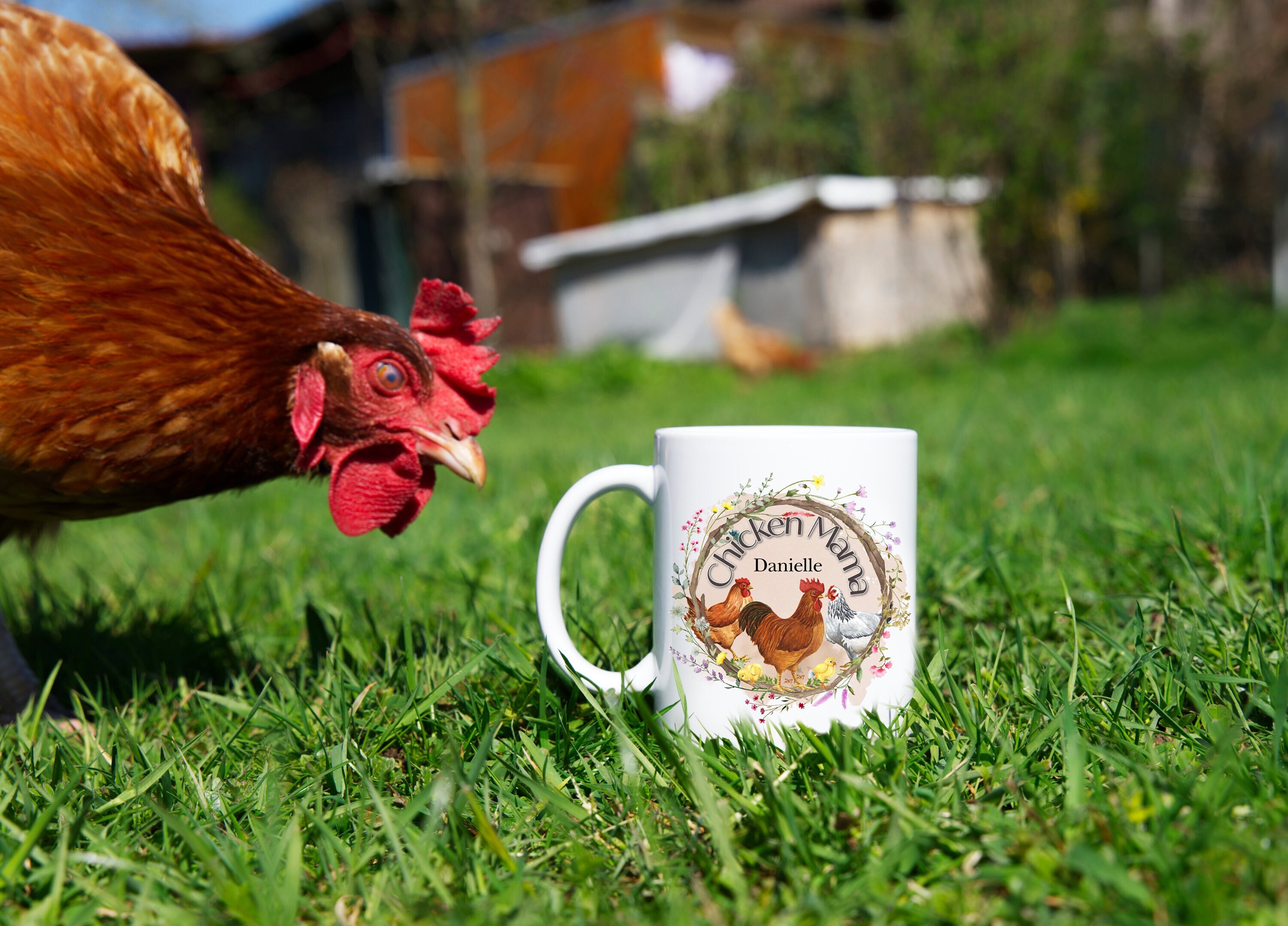 Buy Premium dear Crazy Chicken Mom Personalized Mug, Gift for